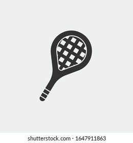 Tennis racket vector icon illustration sign