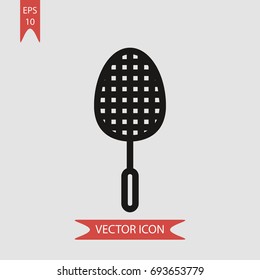 Tennis racket vector icon, illustration symbol