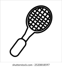 tennis racket vector icon line template