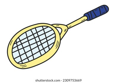 icono de ilustración de vector de raqueta de tenis