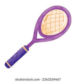 Ilustración vectorial de raquetas de tenis aislada en fondo blanco