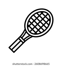 Tennis Racket Vector Line Icon Design