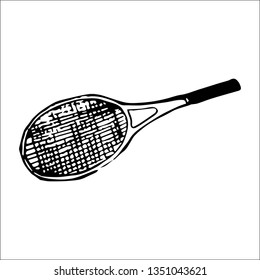 tennis racket vector sketch