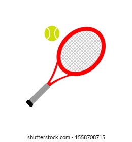 Tennis racket vector, Summer Holiday related flat style icon