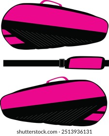 Rackets de tênis saco vetor tech pack mockup para sua necessidade personalizada