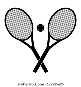 tennis rackets and ball