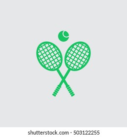 Tennis rackets with ball 