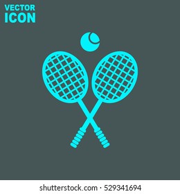 Tennis rackets with ball