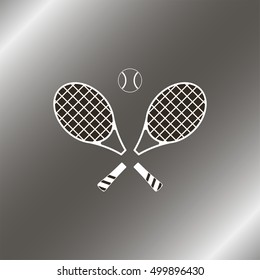 Tennis rackets with ball icon.