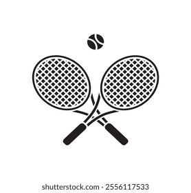 Tennis Rackets and Ball silhouettes