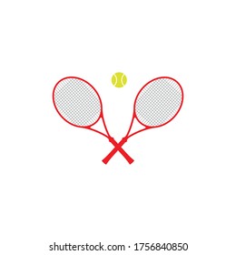 Tennis rackets and ball vector design