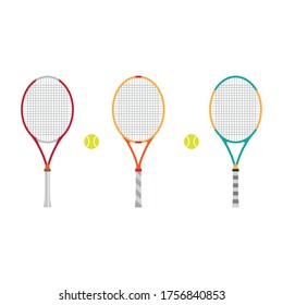 Tennisschläger und Ball-Vektordesign