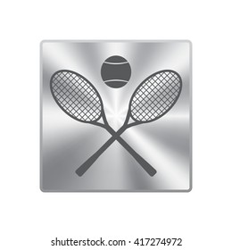Tennis rackets with ball vector icon 