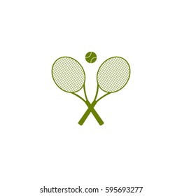 Tennis rackets with ball vector icon
