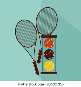 Tennis rackets and balls