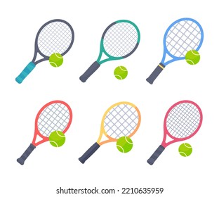 Tennis Rackets And Balls. Outdoor Sports Equipment