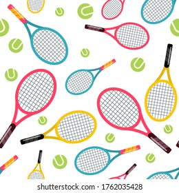 Chaquetas de tenis y bolas patrón vectorial sin foco con fondo blanco