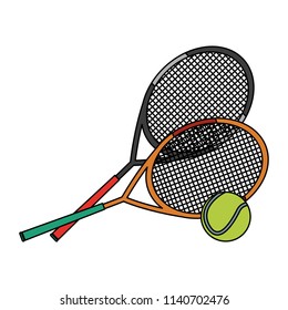 Tennis rackets crossed