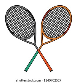 Tennis rackets crossed