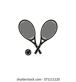 Tennis rackets icon. 