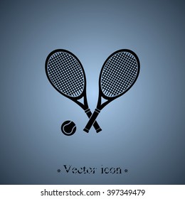 Tennis rackets icon.