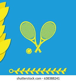 Tennis rackets icon. Flat illustration.