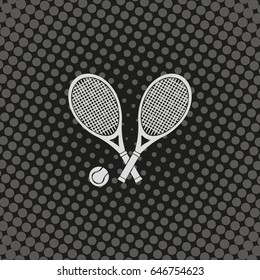 Tennis rackets icon. Flat illustration.