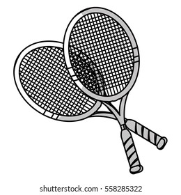 tennis rackets icon over white background. vector illustration
