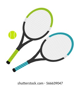 Tennis rackets, tennis rackets icon, sport. Flat design, vector illustration, vector.