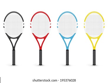 Tennis rackets, isolated on white background