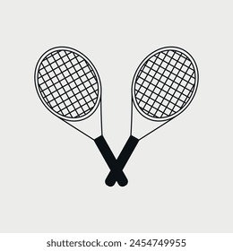 raquetas de tenis aisladas sobre fondo blanco sport activity symbol Ilustración vectorial