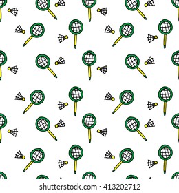 Tennis rackets Seamless pattern