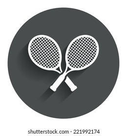 Tennis Rackets Sign Icon Sport Symbol Stock Vector (Royalty Free) 221992174