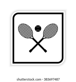 Tennis rackets  - vector icon