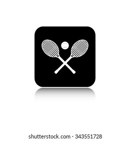 Tennis rackets - vector icon  with shadow