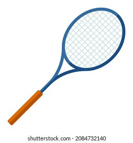 tennis racquet flat clipart vector illustration