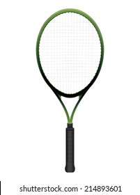 A tennis racquet illustration isolated on white. Vector EPS 10. EPS contains transparencies.