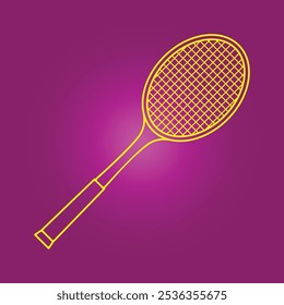 Tennis Racquet trendy artwork charming abstract vector illustration colorful applicable design.eps