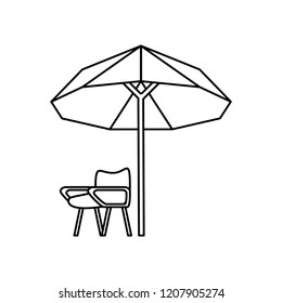 tennis referee chair with umbrella