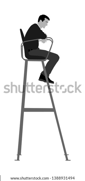 Tennis Referee Chair Vector Isolated On Stock Vector