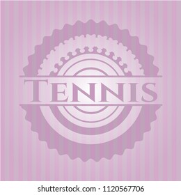 Tennis retro pink emblem