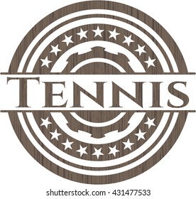 Tennis retro wood emblem