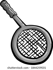 Tennis rocket, illustration, vector on white background