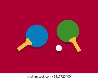 Tennis rockets, illustration, vector on white background.