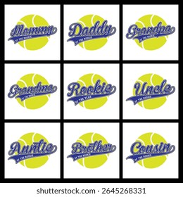 Tennis Rookie Family Design Set Com Mamãe Papai e Mais