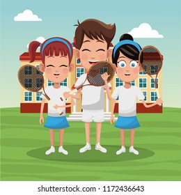 Tennis school team
