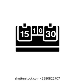 Tennis Scoreboard Filled Icon Vector Illustration