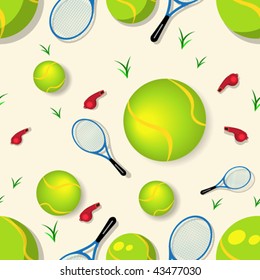 Tennis seamless pattern