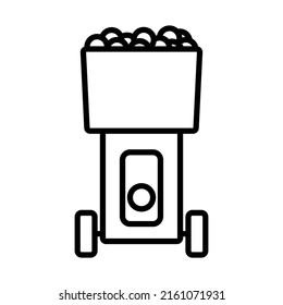 Tennis Serve Ball Machine Icon. Bold outline design with editable stroke width. Vector Illustration.