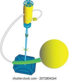 pelotas de baloncesto de tenis aisladas en blanco. Bola amarilla para niños instalación aislada en blanco transparente